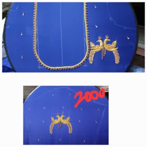 Elegant Peacock Aari Work Blouse Design – Handcrafted Beauty